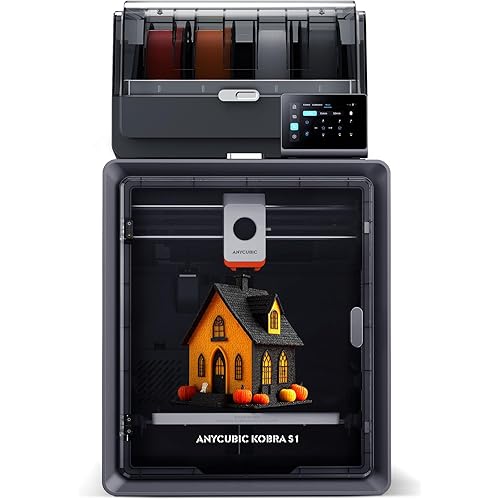 Anycubic FDM Kobra S1 Series 3D Printer, Multi-Color 3D Printer Max 600mm/s High Speed Printing High Precision (Anycubic Kobra S1 Combo)