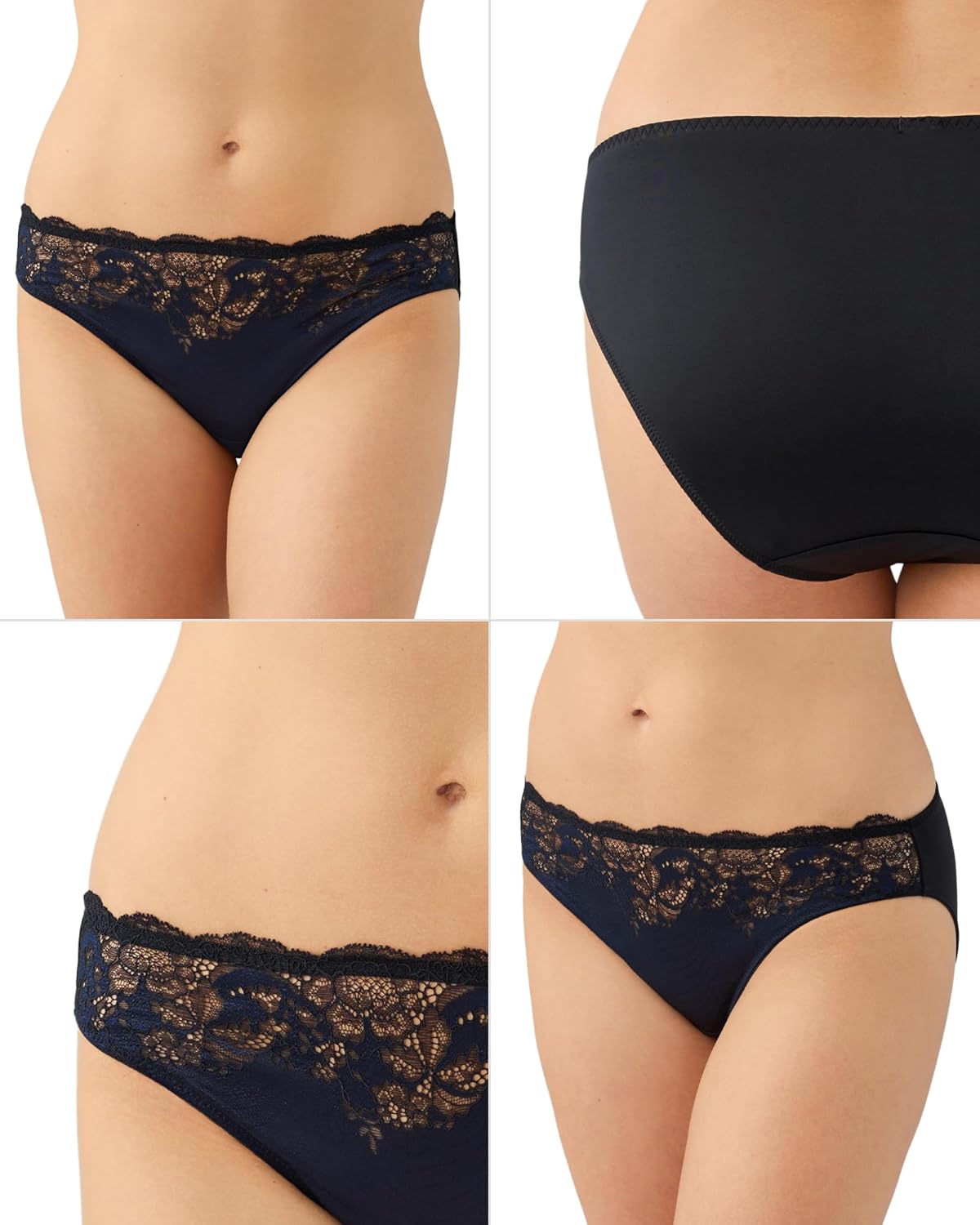 Wacoal womens Modern Affair Lace Stretch Satin Moderate Coverage Bikini Panty, 846281