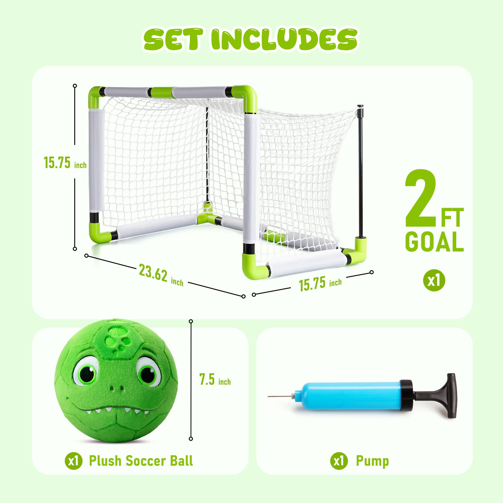 VangeBow Weicher Indoor-Fußball-Geschenke für Jungen und Mädchen, aufblasbarer Plüsch, leicht, für Kleinkinder im Alter von 1–3, 4, 5 Jahren, Geschenk zum ersten Geburtstag (Fantasy-Freunde, Pumpe