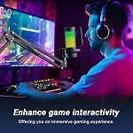 TONOR Jeu USB Jeu de microphones pour PC, RGB Mic de condenseur avec bras de boom Mute rapide, filtre à pop, montage de choc, contrôle de gain pour la diffusion en continu de podcasting YouTube TC310+