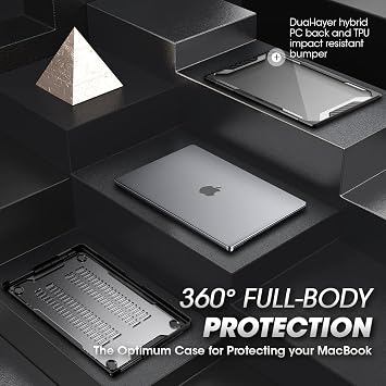 SUPCASE for MacBook Pro 14 Inch Case 2021-2026, Anti-Scratch, Black