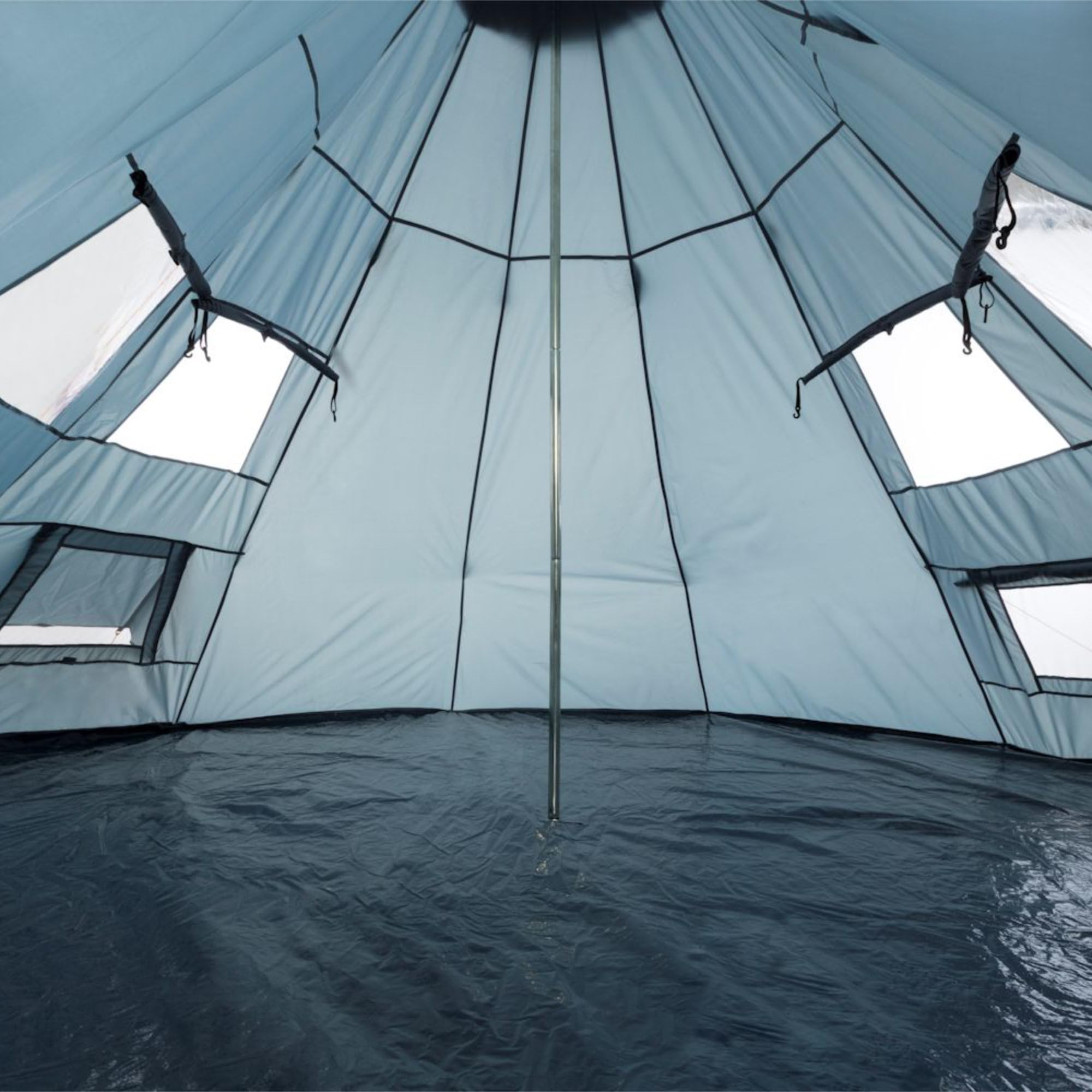 CampFeuer Tipi Tenda Spirit per 4 persone | tenda a colmo | 3.000 mm di colonna d'acqua | tenda indiana per campeggio, escursionismo | tenda a piramide