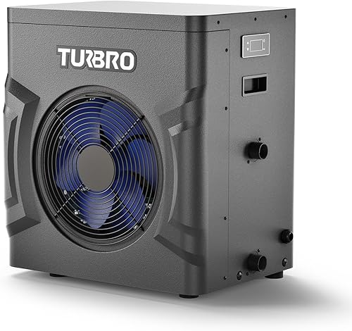 TURBRO Bomba de calor para piscina, 20,000 BTU, para piscinas y spas sobre y en el suelo, alta eficiencia, todo calentador eléctrico, no necesita