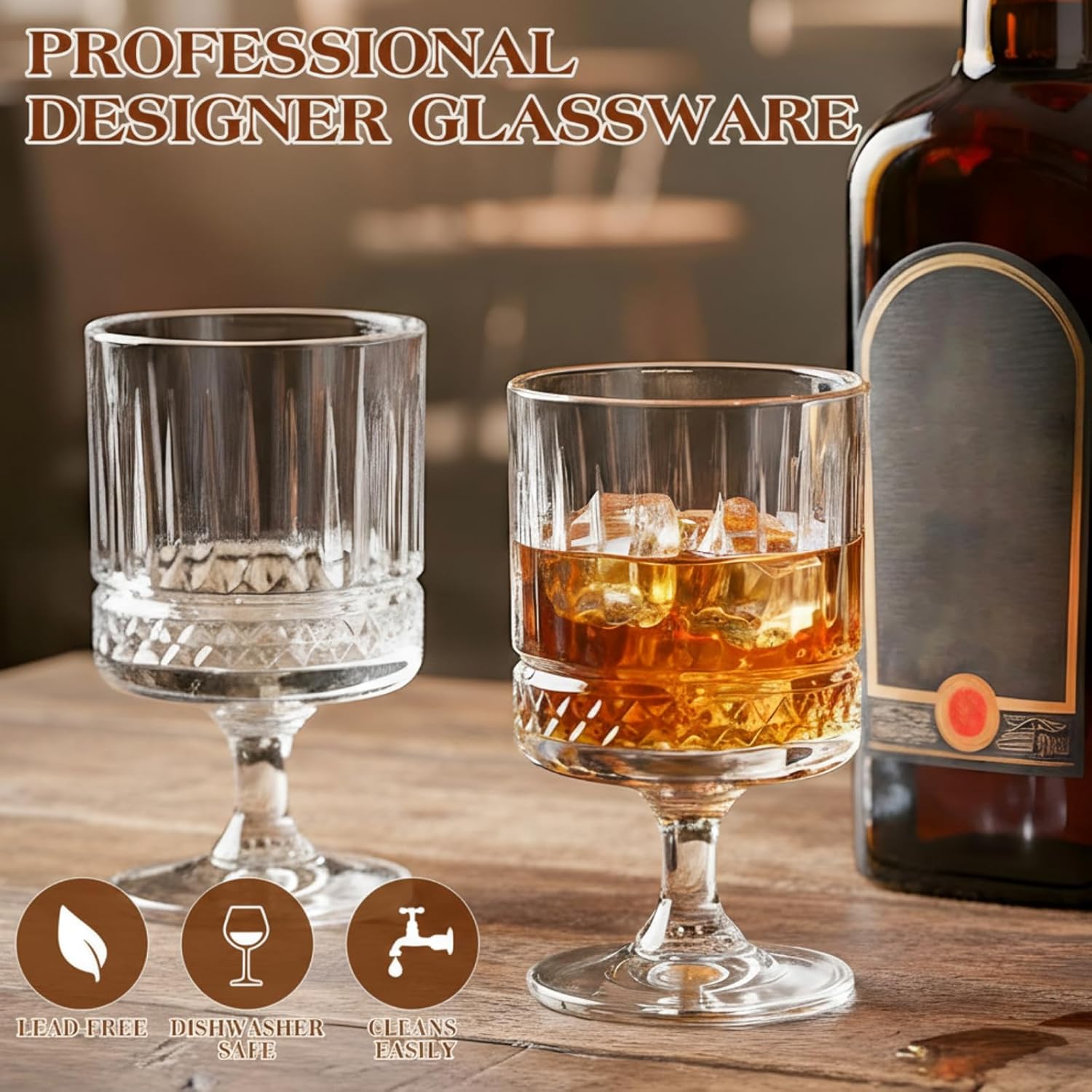 Mini Vintage Goblet Glasses Set, 7.5 oz Small Plastic Water Goblets Unbreakable Clear Wine Cups Bulk Cocktail Glasses for Wedding Dining Birthday Guest Gift(48 Pcs,Rhombus) - Image 4