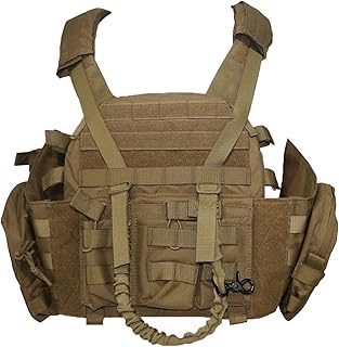 Greencity Camocity Tactical Military Vest Molle Vest for Airsoft Combat for Men(TAN)