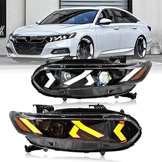 T T-ABC New Lambo Style Headlamp Compatible with 2018-2022 Honda Accord Headlights Assembly EX EX-L LX Sport Touring Hybrid Clear Version 10th Gen Accessories