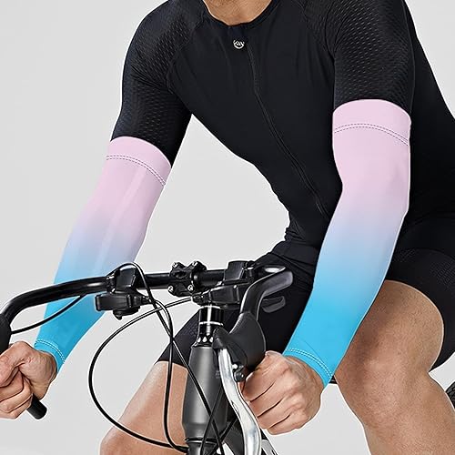 Vista 9 de CLOHOMIN Mangas de brazo para hombres y mujeres elásticas para cubrir tatuajes, manga deportiva refrescante para correr, ciclismo, baloncesto, fútbol