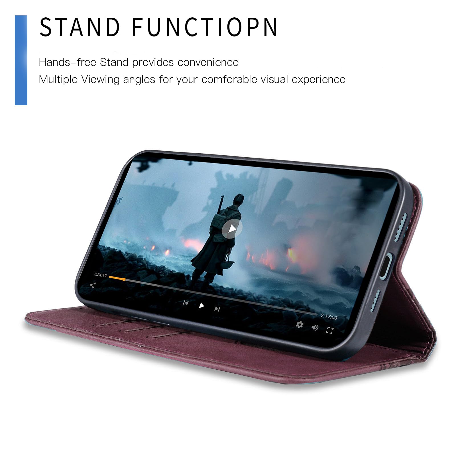 Custodia Portafoglio Pieghevole In Pelle Sintetica Per Motorola Moto G05 – Con Slot E Magnete