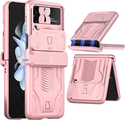 Miniatura 8 de Miimall Funda compatible con Samsung Galaxy Z Flip 4 protección magnética de bisagra, diseño de forma militar, anticaídas, a prueba de golpes,