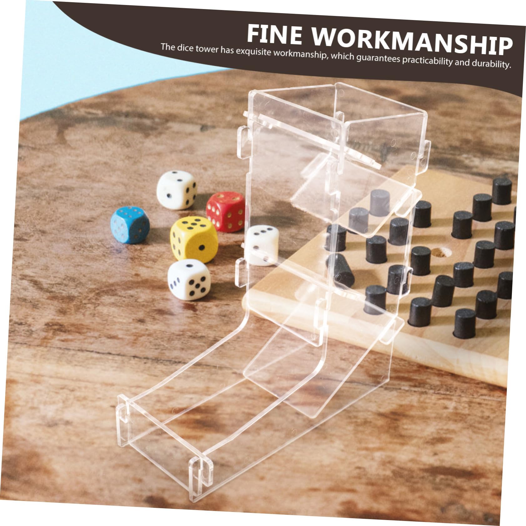 Tour à Dés Portable en Acrylique pour Jeux de Rôle, 1 Pièce | Distributeur Compact, Usage Voyage, Facile à Nettoyer et Résistant à L’usure