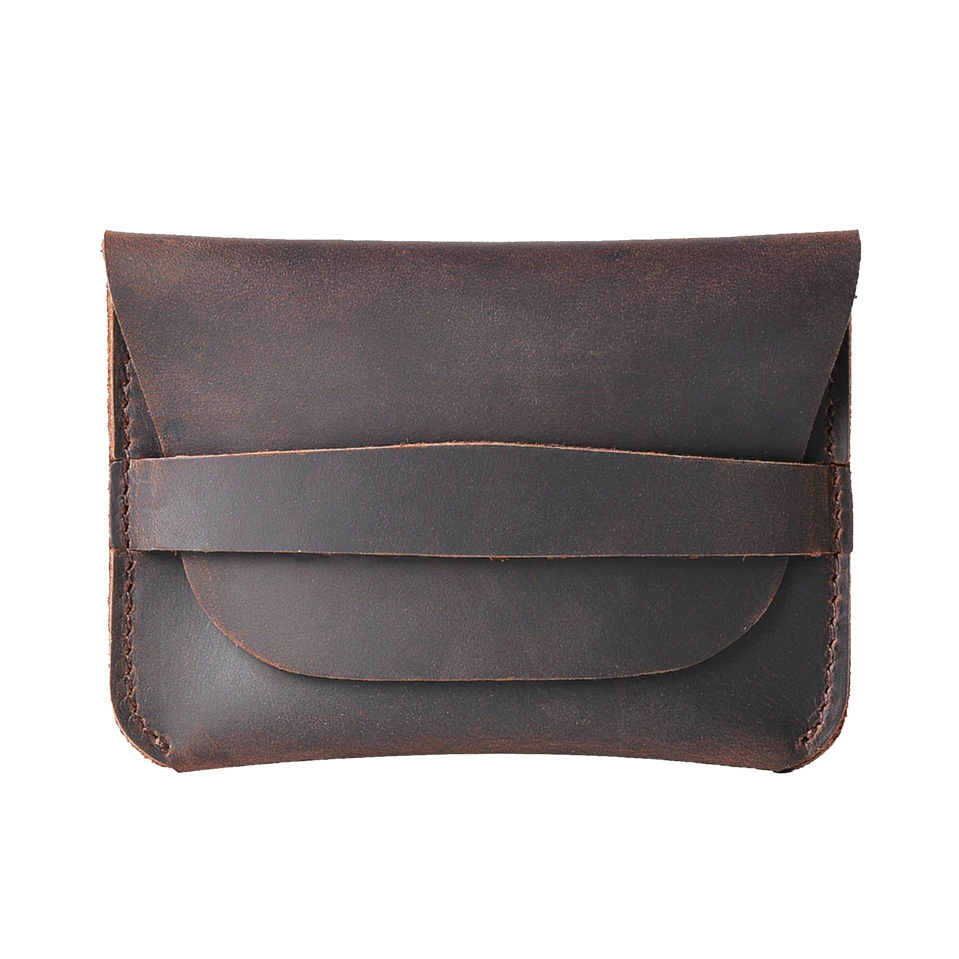 AIGUONIU Vintage Handmade Genuine Leather Mini Wallet - Slim RFID Blocking Coin Purse & Card Holder for Women Men - 3.15