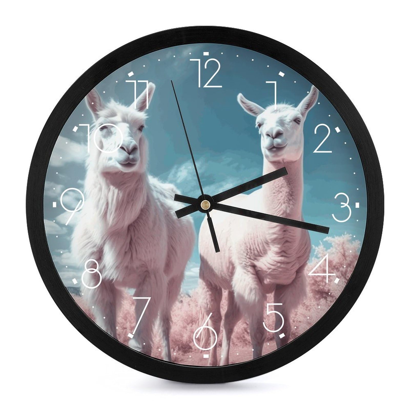 Horloge murale pour décoration de salon au cadran imprimé moderne et apaisant