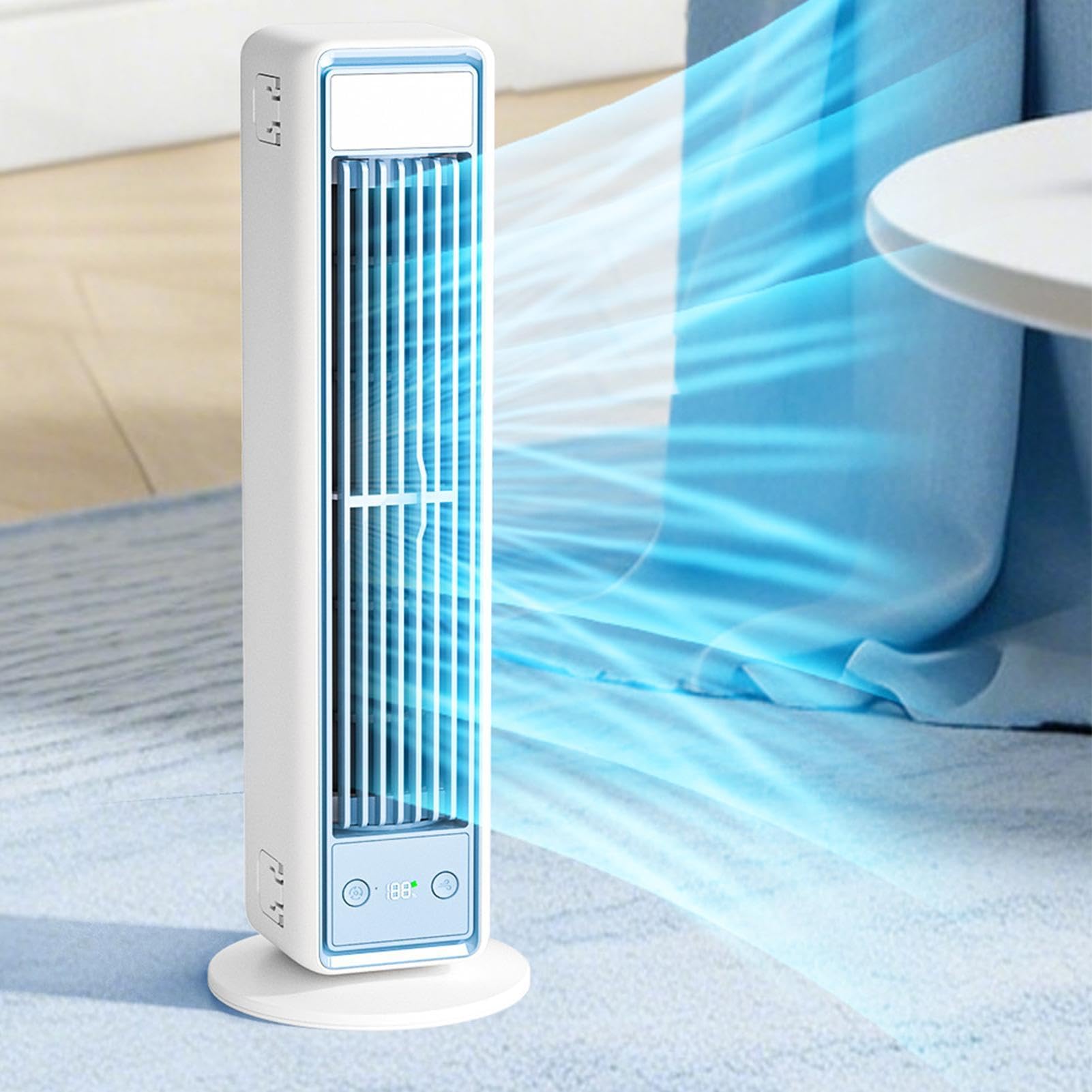 Ventilatore Torre Silenzioso Intelligente, Scrivania Senza Lama Telecomando | Ventilatori a torre oscillanti per casa, ufficio, cucina interna, dormitorio, garage esterno, camper