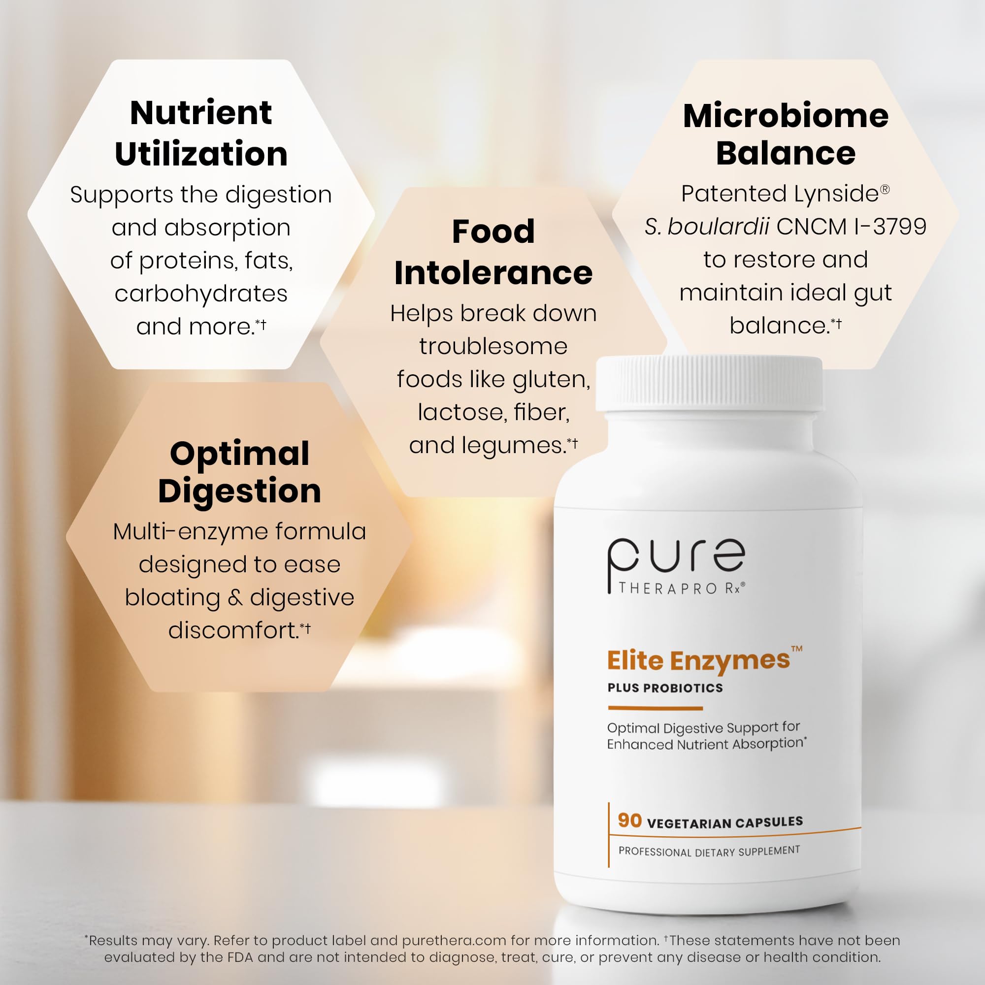 Pure Therapro Rx Elite Enzymes Plus Probiotics, Extra Strength, 90 Capsules — Amazon image 5