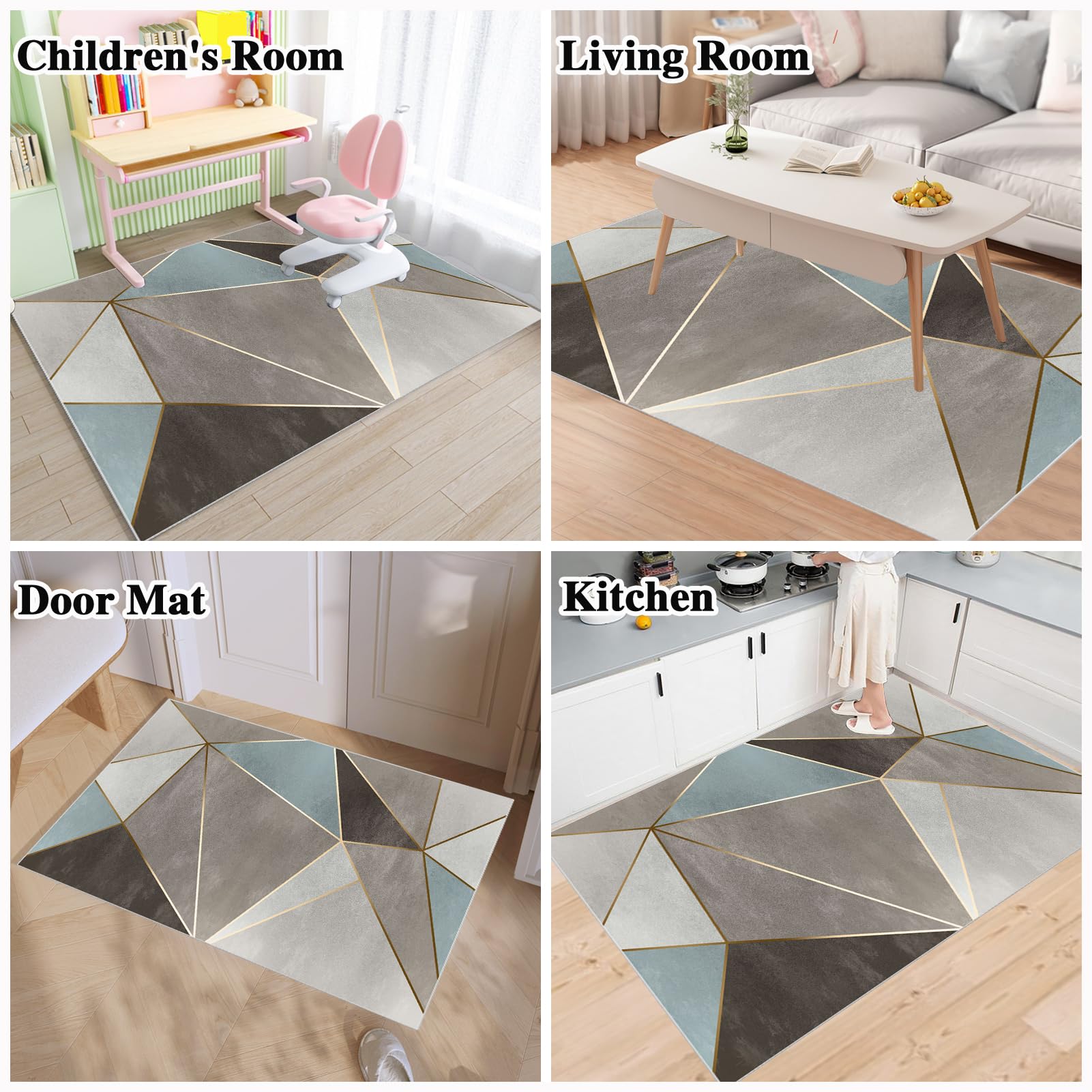 Tappetino Salvapavimento Antiscivolo, Tappeto per Sedia Ufficio per per Pavimenti in Legno Duro, Tappeto Gaming pavimento, Tappetini di Protezione per Pavimento per Parquet e Laminato 120 x 140 cm