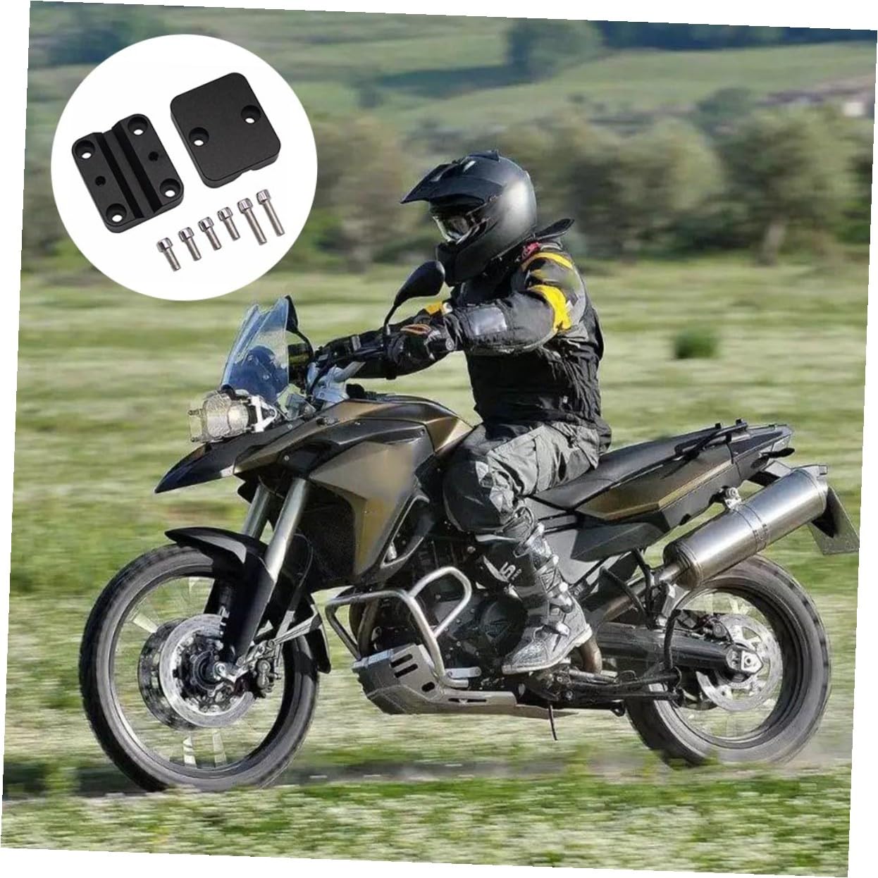 ABOOFAN Support GPS Moto avec Fixation Guidon Porte Téléphone Portable Sécurisé pour Pilotes Compatible RGS et Installation Facile et Stable