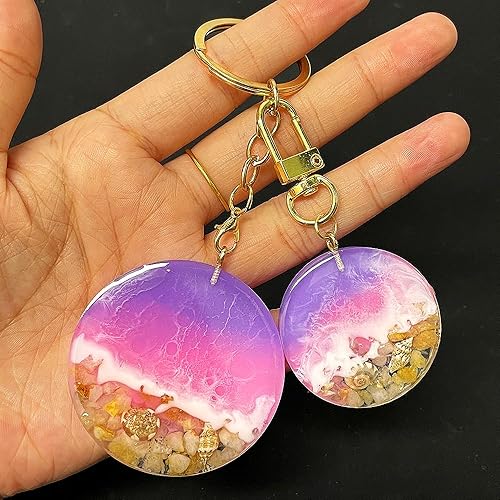 Miniatura 4 de RESINWORLD Juego de 32 cavidades de 2 pulgadas, 1.75 pulgadas, 1.5 pulgadas, 1.25 pulgadas, molde de agarre circular, molde magnético, molde redondo