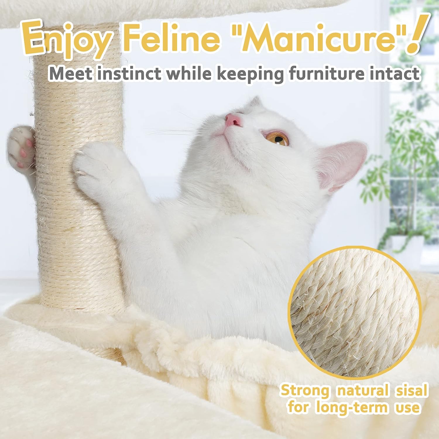 rabbitgoo Cat Tree Cat Tower with Adjustable Base, Small Cat Tree for Indoor Cats, Multi-Level Cat Condo with Scratching Posts & Large Perch, Cat Climber Stand for Small Kittens, 38" Tall (Grey) : Everything Else