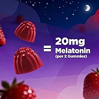 Vista 3 de Vitamatic Melatonin 20mg Gummies for Adults, 30 Servings - 60 Count - Non-Habit Forming Supplement