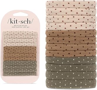 Kitsch Recycled Nylon Medium Polka Dot Elastics 12pc - Multi