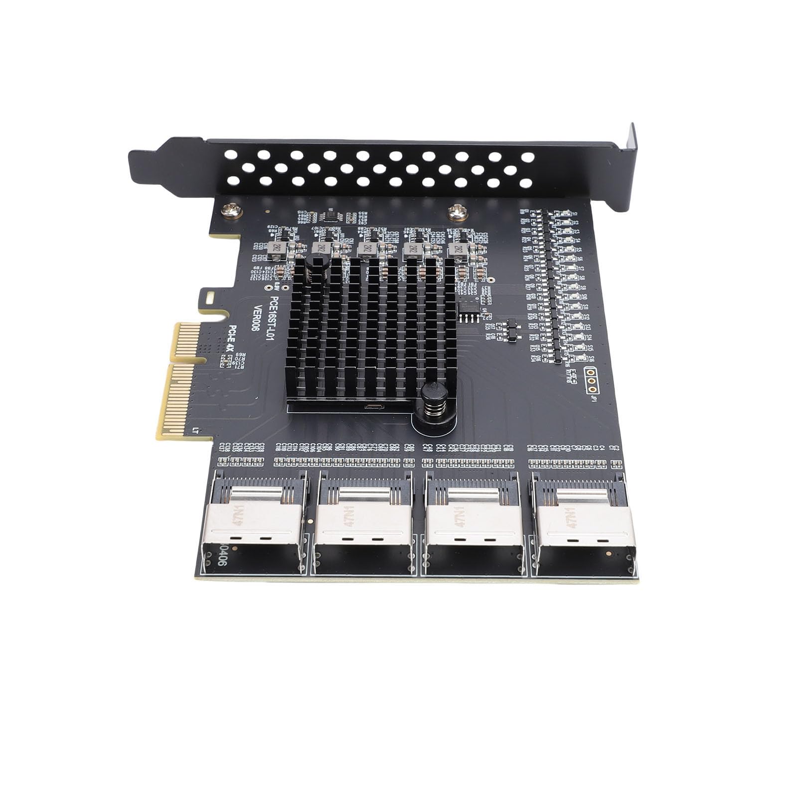 PCIe-zu-4-Port-SFF-8087-Adapter, Hot-Swap-Unterstützung, PCIe 3.0 X4-Erweiterungskarte für Server-Systeme