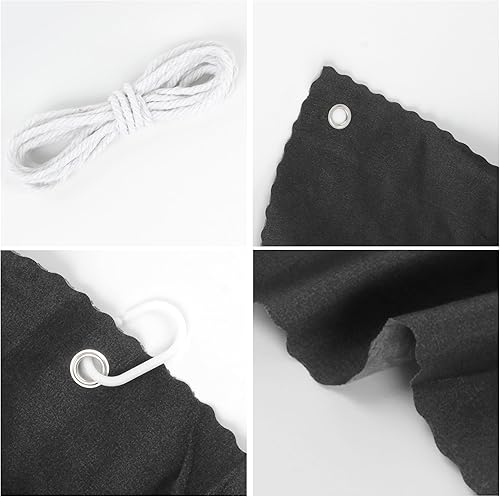 Miniatura 4 de Cortinas de litera para dormitorio, cortinas opacas a prueba de polvo debajo de la cama, cortinas de privacidad para cama, 3 paneles (luna, 3