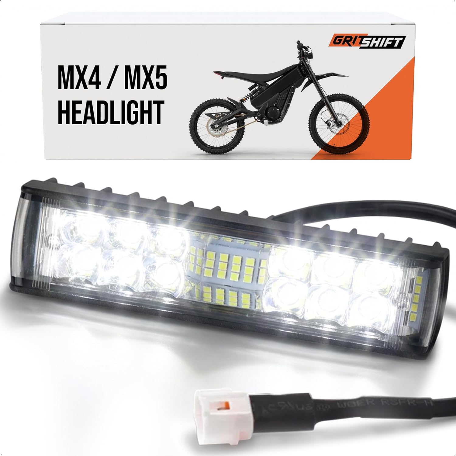 GritShift Blinder LED Headlight for Talaria Sting MX4 & MX5 – 6000K Plug & Play Light Bar Upgrade