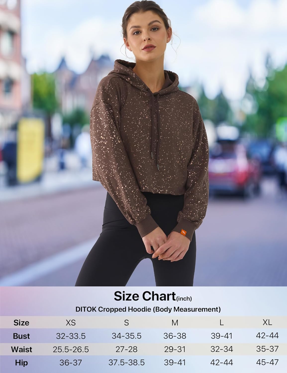 DITOK Womens Cropped Hoodie Sweatshirt Oversize Long Sleeve Loose Hoodies Ladies Drop Shoulder Pullover Casual Athletic - Image 6