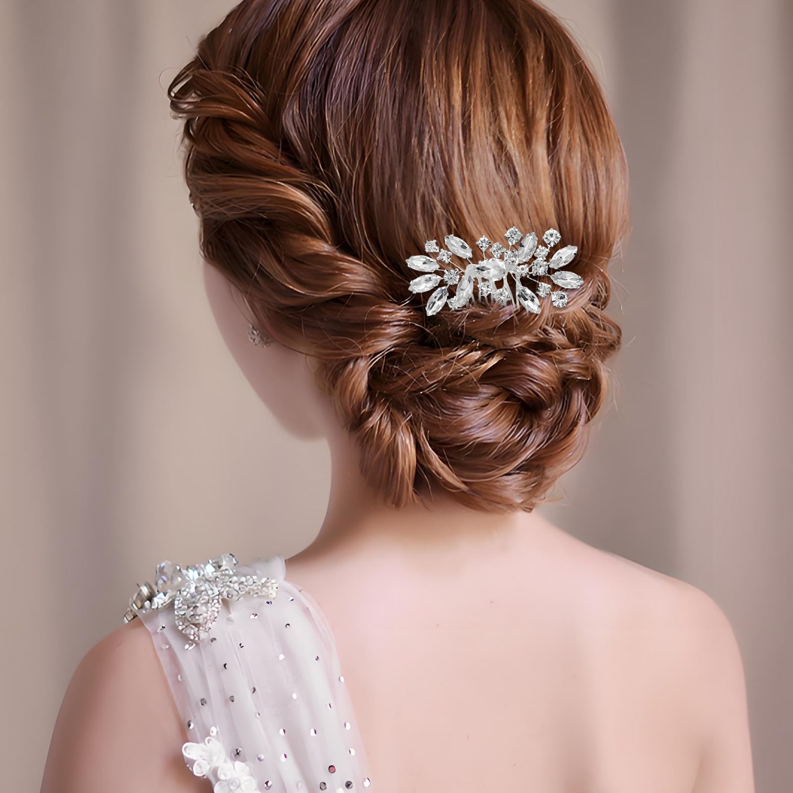 2 pezzi copricapo da sposa in strass argento, accessori per capelli da sposa per donne, fermagli lucidi per la sposa, decorazioni per forcine di cristallo per matrimoni, forniture per cerimonie