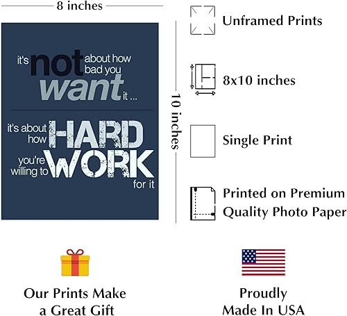 Miniatura 2 de It's Not How Bad You Want It - Motivational Wall Art - Inspirational Wall Print for Home Decor, Office Decor, Gym Decor, Locker Room Decor & Gifts