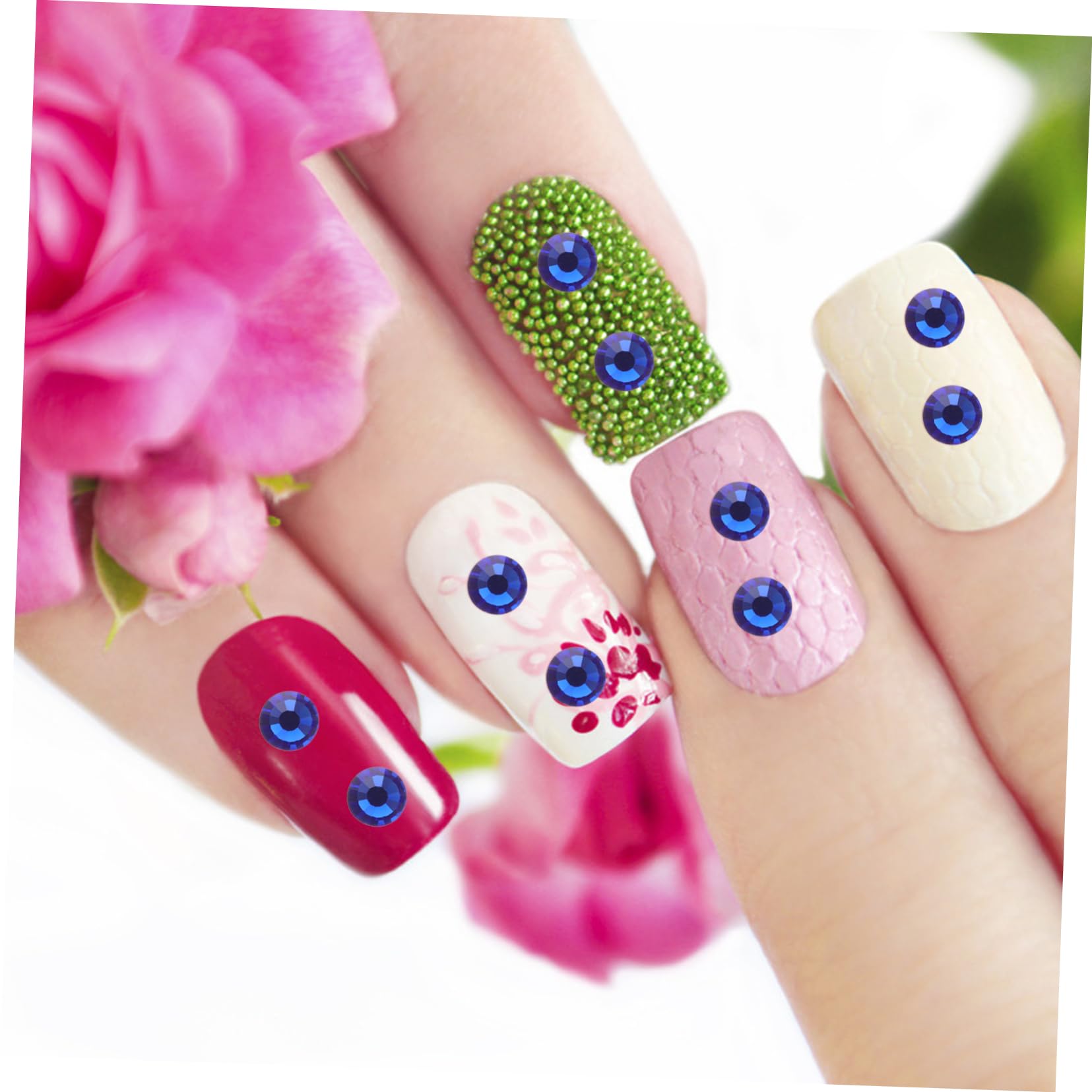 FRCOLOR 3 Set Di Strass Per Artigianato Manicure Ornamenti Con Strass Ciondoli Per Unghie Forniture Multifunzionali 1440 Pezzi * 3