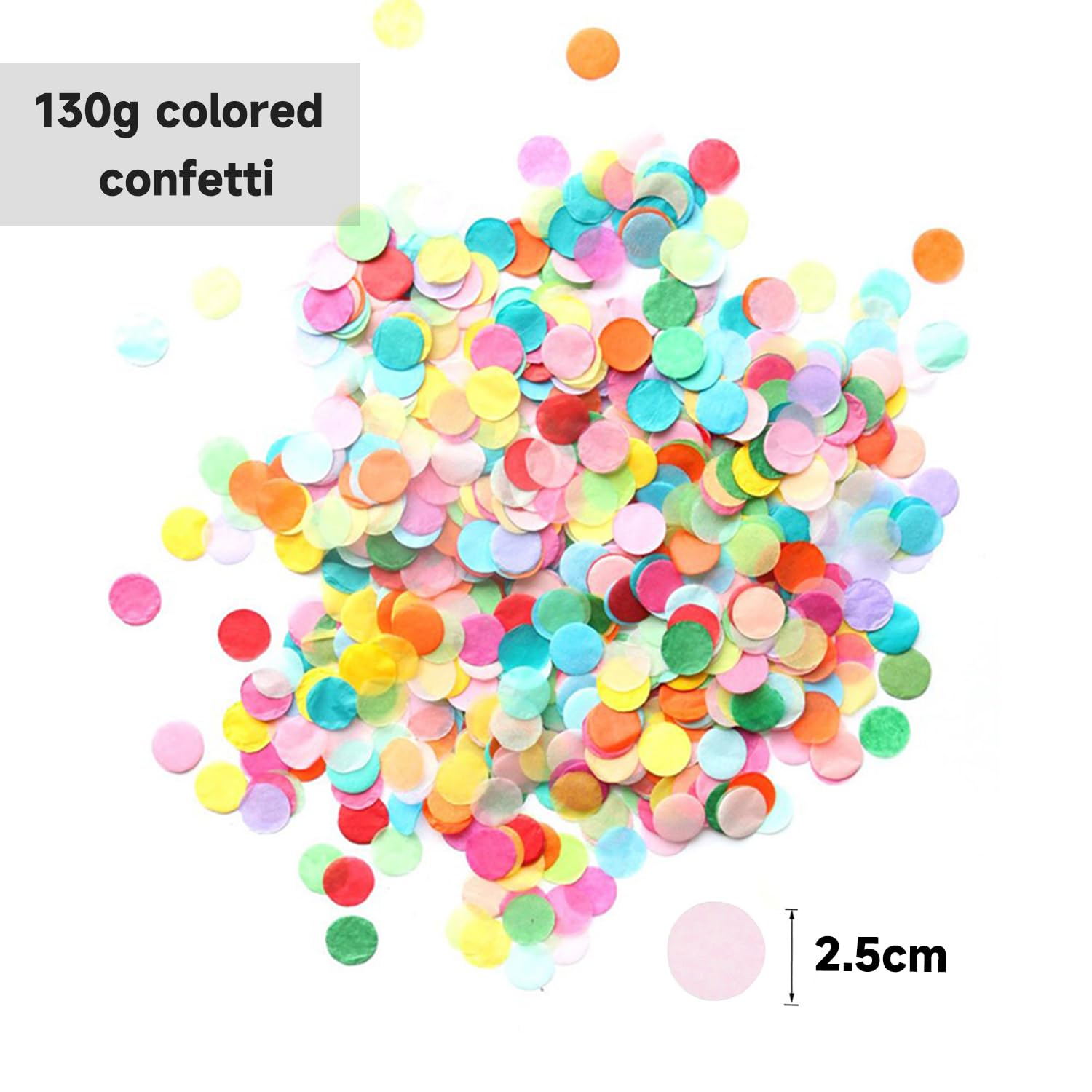 Coriandoli Rotondi Di Carta 2,5 Cm - 2 Confezioni Multicolore Per Decorazione Tavolo Feste - 4