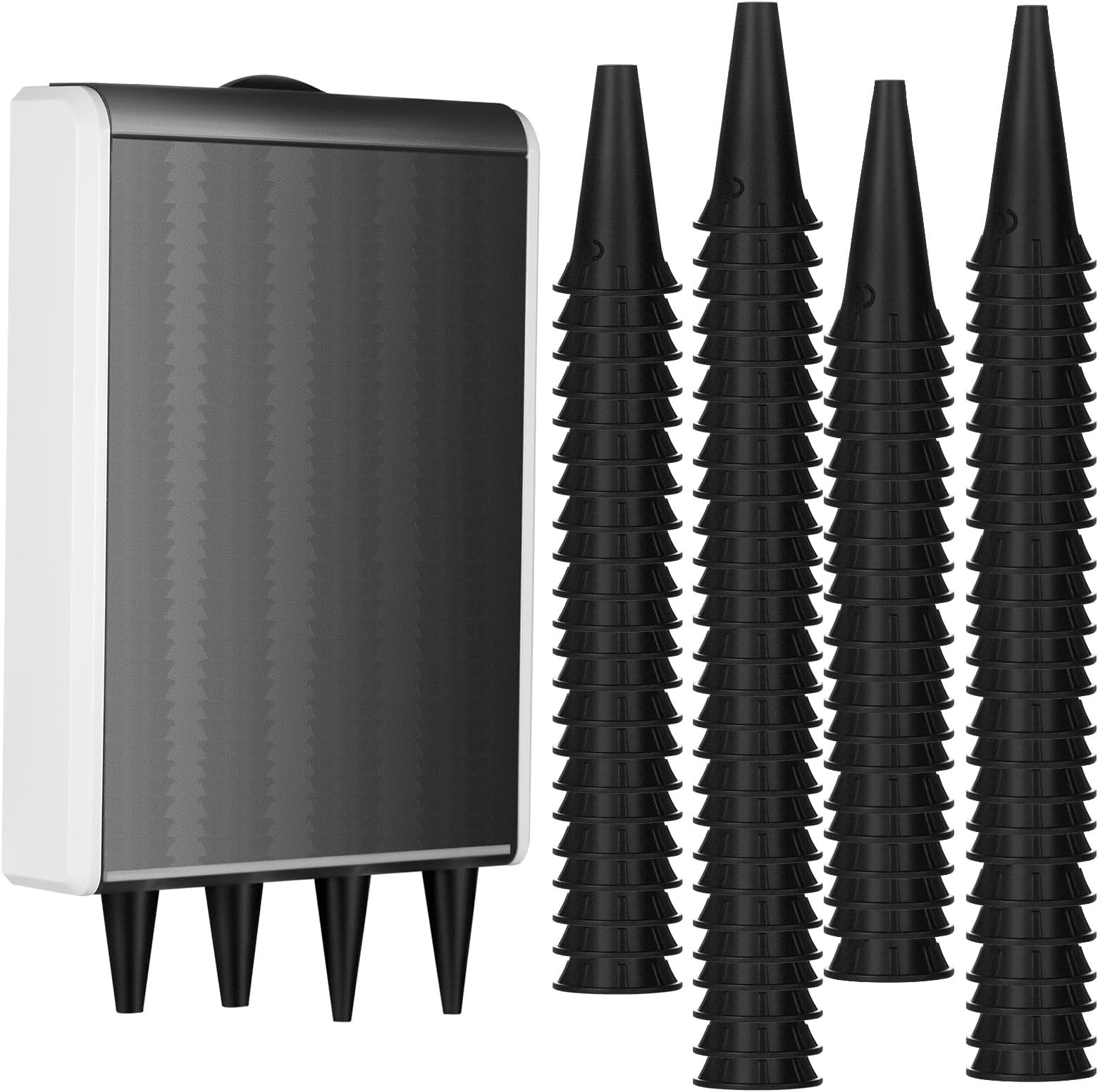 Reusable Otoscope Specula Dispenser with 200 Pcs 2.75/4.25 mm Otoscope Tips Plastic Dispenser for Disposable Ear Specula