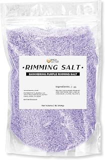 Brew Glitter - Shimmering Purple Rimming Salt (1LB, 1x Resealable Bag) Edible Glitter Blended Cocktail Garnish for Mixed Drinks and Beverages