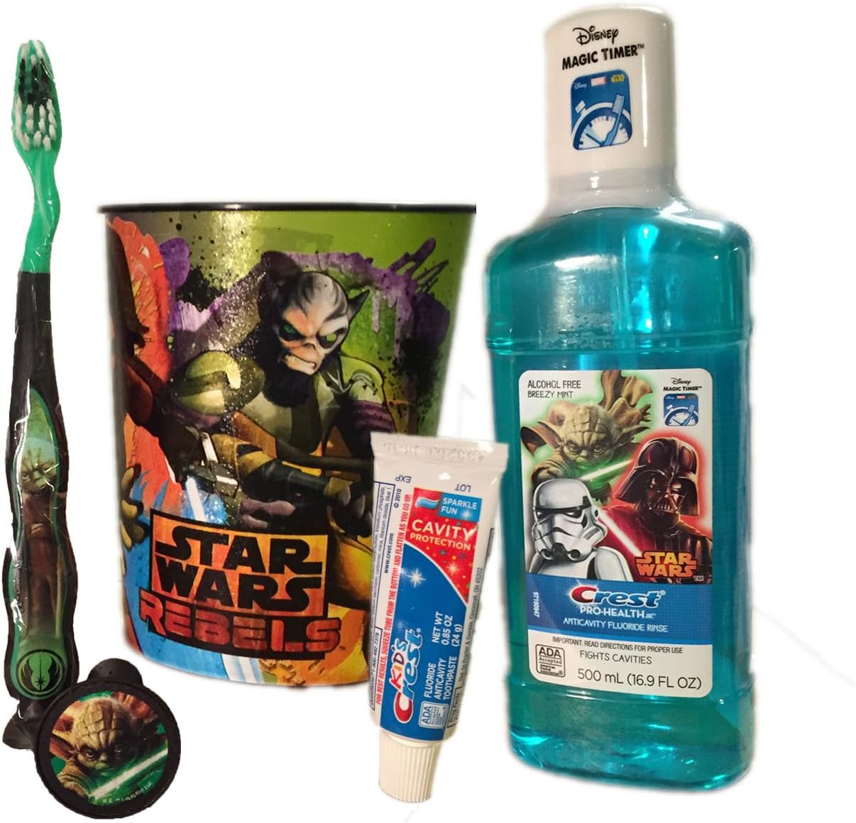 Star Wars 5pc Dental Hygiene Set. Firefly Yoda Manual
