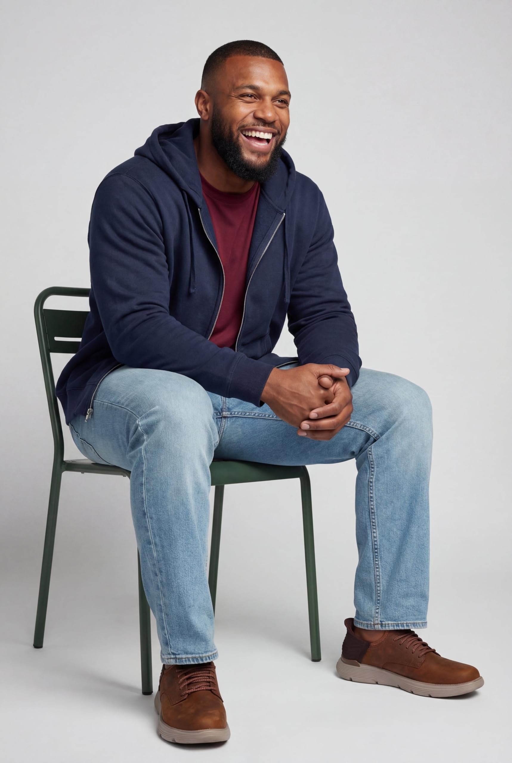 KingSize Mens Big & Tall Fleece Zip-front Hoodie Jacket product thumbnail 9