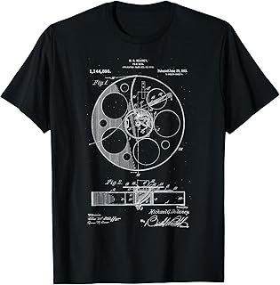 Retro Vintage Camera Filmmaker T-Shirt Film Reel Patent T-Shirt