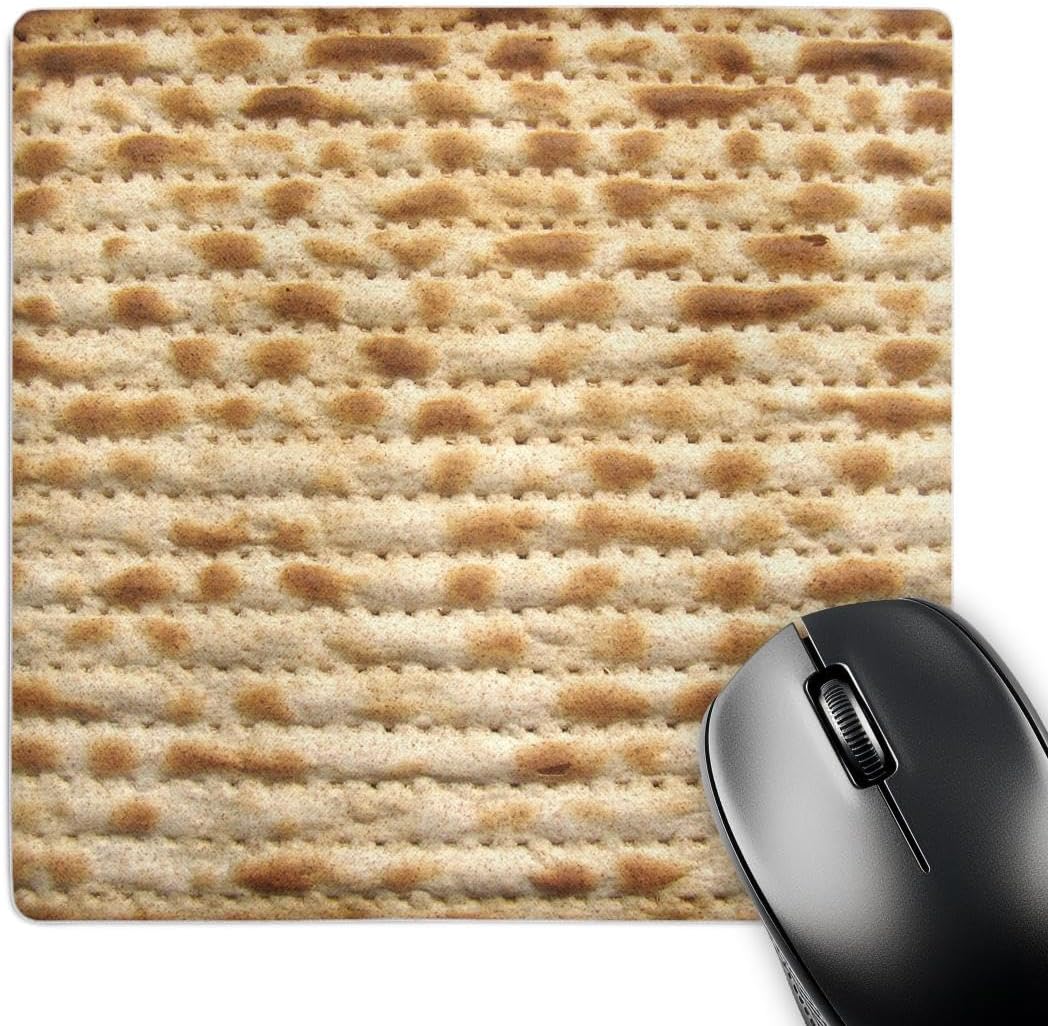 3dRose LLC 8 x 8 x 0.25 Inches Mouse Pad, Matzah Bread Texture Photo for Passover Pesach Funny Jewish Humor Humorous Matzo Judaism Food (mp_112943_1)