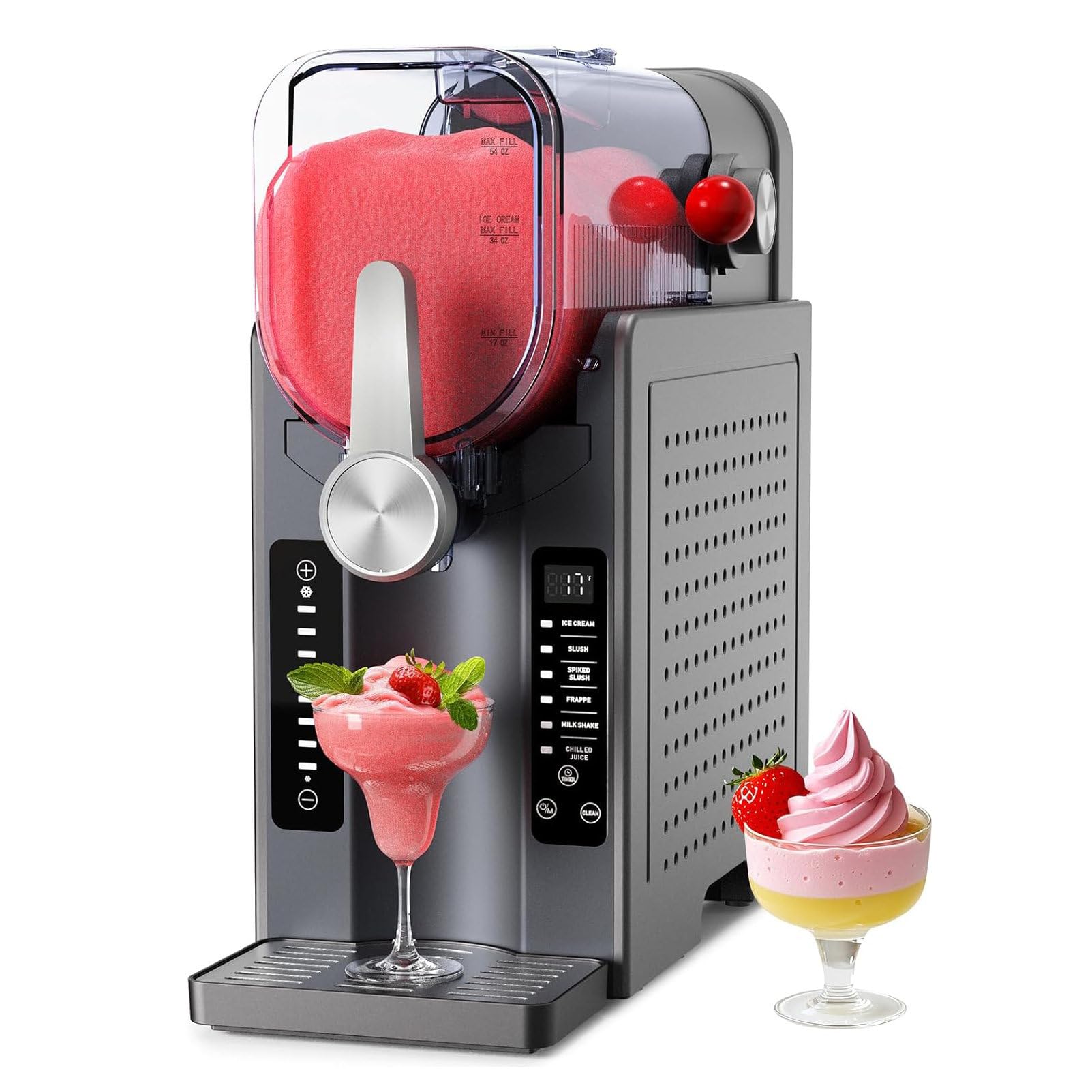 Machine à Granité 6-en-1 - Capacité 2,5L - 6 Programmes Prédéfinis - Sans Glaçons - Pour Maison, Café, Restaurant