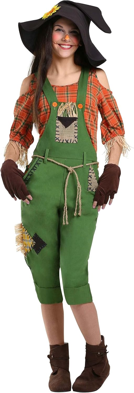 Women's Scarecrow Costume Classic Scarecrow Costume Ladies Adult Outfit Medium