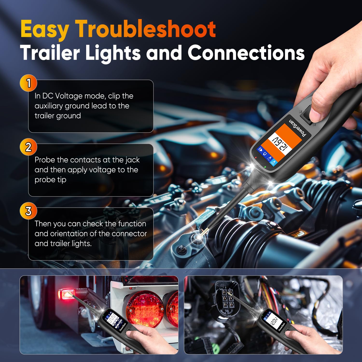 Autel PowerScan PS100 Power Circuit Probe Kit, 2026 Advanced Electrical Wire Tracer Circuit Relay Tester, Breaker Short Finder Tool, Activate Component Check Ground, Read AC DC Resistance, 40ft Cable