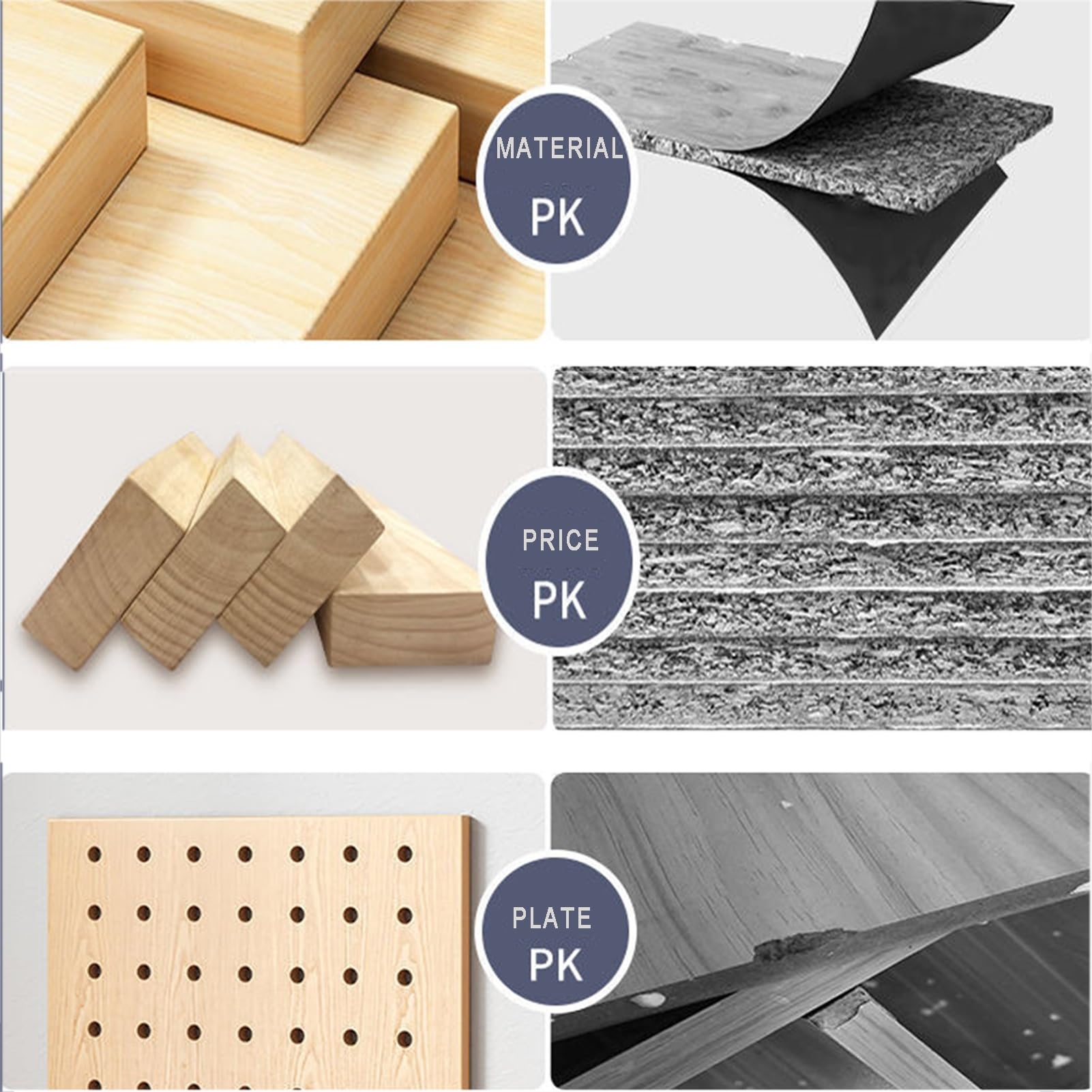 Kit de Tablero Perforado, Paneles organizadores de Pared de Madera, Tablero Perforado de Madera, Control de Pared, Estante para Tablero Perforado, Organizador de Paneles Perforados