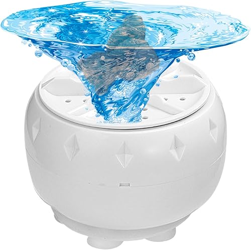 Mini lavadora ultrasónica, Dispositivo de lavandería portátil enchufable, Pequeño dispositivo de lavadora ABS, Limpiador compacto de bajo consumo,