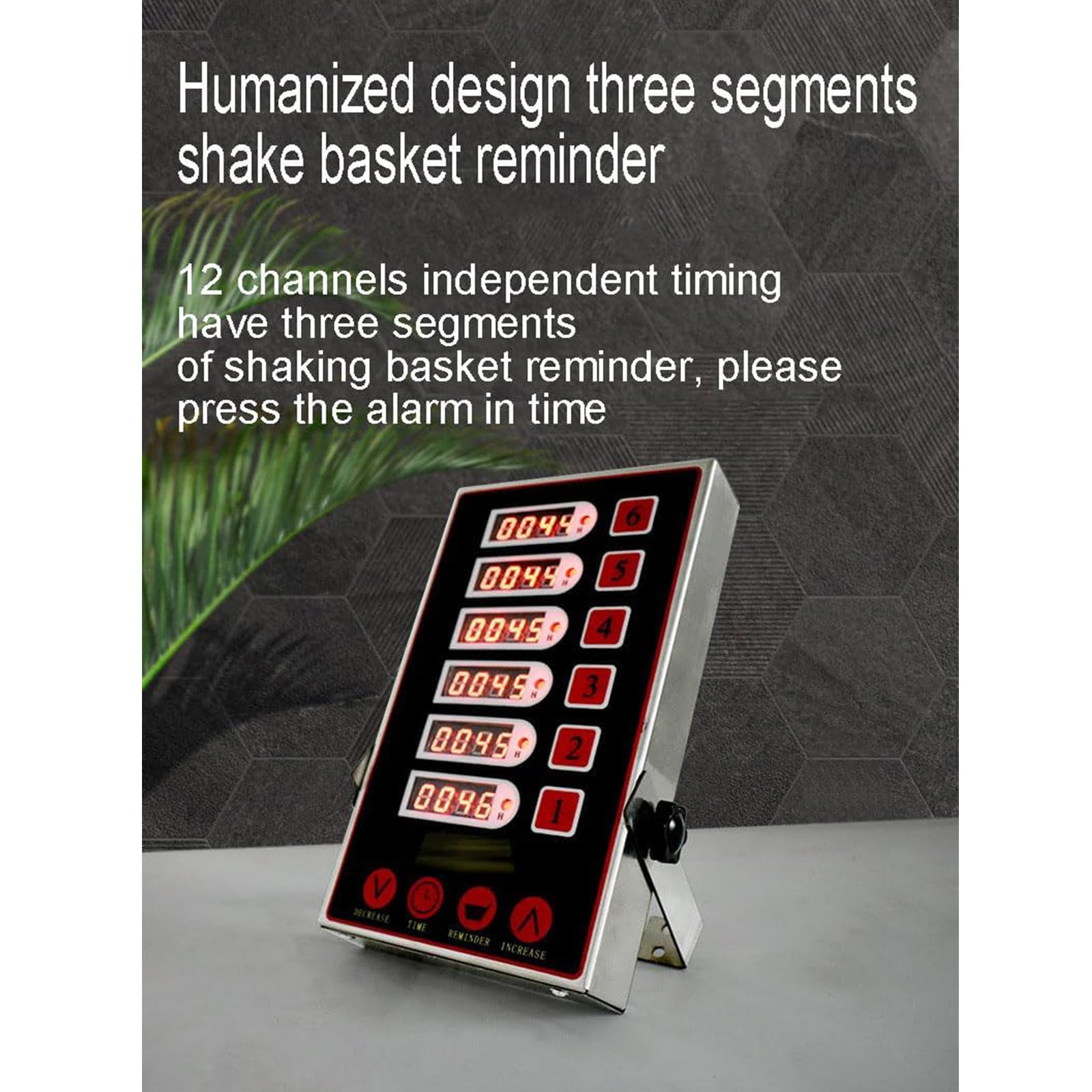 Temporizador digital de cocina de 6 canales con pantalla LED para eficiencia de cocina comercial y de restaurantes