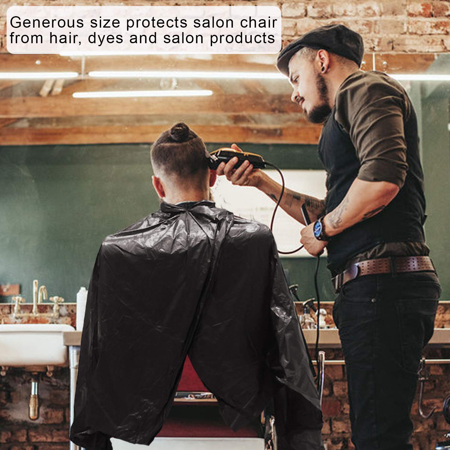 Buy 50 Disposable hair salon capes, Waterproof salon capes for clients