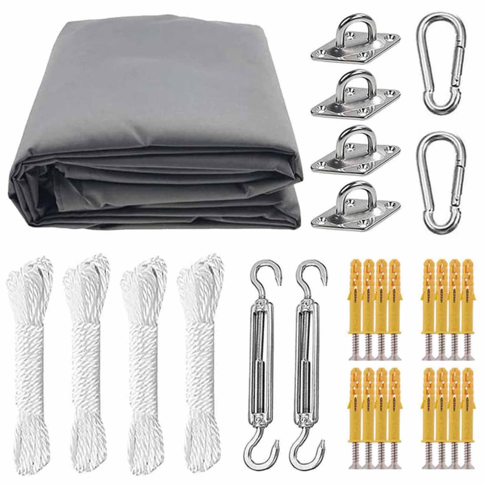 SHADEWIZ Tenda a baldacchino rettangolare 10 'x 13' grigio parasole per