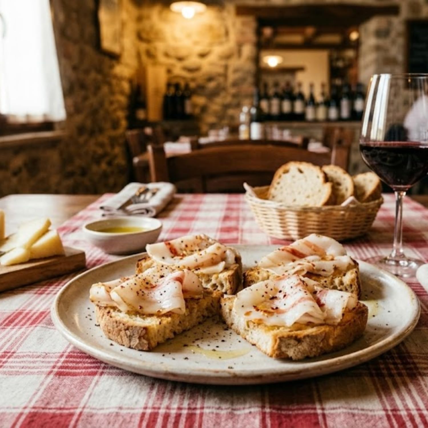 Lardo Artigianale Calabrese 300g - Grasso Stagionato Casereccio della Calabria - Prodotto Tipico con Spezie + 4 Bruschette Locali a Lievitazione Naturale in Omaggio per Aperitivo