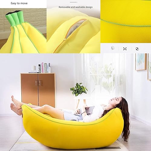 Miniatura 3 de DTLEO Puf - Funda para sofá perezoso (sin relleno), bolsa de almacenamiento de frijoles con cremallera resistente, funda para sofá para sala de