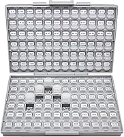Vista 49 de AideTek SMT SMD 0201 Size 144 Values 100pc / Value Resistance Set 1% in Assortment Box-All Enclosure 14400pcs Assorted resistors kit