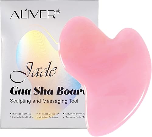 Miniatura 2 de Herramientas faciales Gua Sha, piedra de jade Guasha para cuidado personal, palos de masaje manual para tratamiento facial y corporal, masajeador de